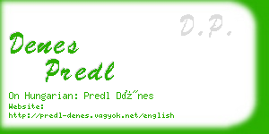 denes predl business card